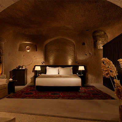 Deluxe Room minibar detail at Argos in Cappadocia